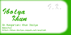 ibolya khun business card